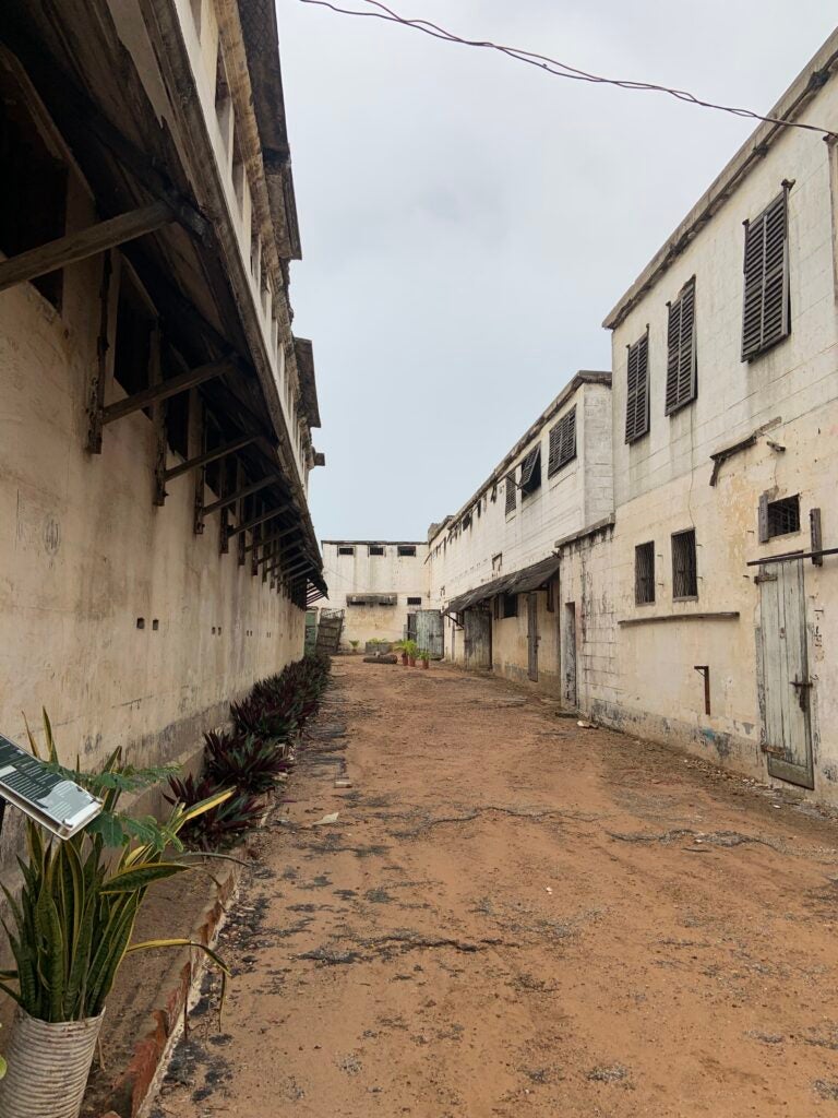 The inside walls of Ussher Fort