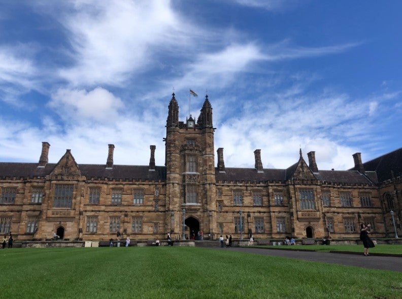 A beautiful building on the University of Sydney’s campus (taken by OGE staff member Hannah Benson)